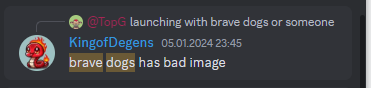 HMitglied's tweet photo. So something spicy here @BraveDogsNFT and @adalot_io 

Somehow im seeing more and more FUD from Jupiter Analysts towards Brave Dogs (MKC always gets recommended, they have a Channel in JA Discord)

This is kinda weird anybody got a Opinion on this Situation? Post Below https://t.co/G2R4hZIvXr
