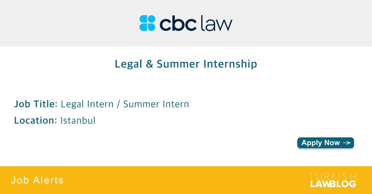 TurkishLawBlog's tweet image. 🔋 Job Alert: CBC Law Firm - Legal &amp;amp; Summer Internship

📩 Apply: lnkd.in/dZq9AWsG

#lawcareers #legalrecruitment #legalinternship #internshipopportunity #legalintern #summerinternship #summerintern