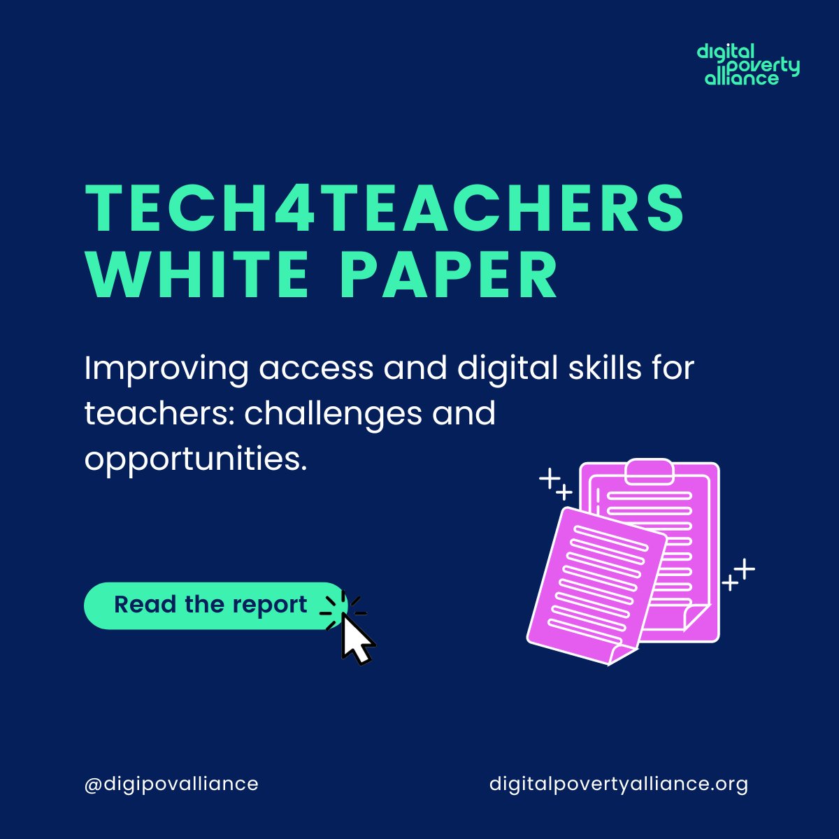 DigiPovAlliance's tweet photo. 📣Today, we launched a #Tech4Teachers White Paper based on the ‘proof of concept’ project to provide teachers with laptops and digital skills. Ensuring that teachers have access to technology, and digital skills development, is critical. Read the report👇
https://t.co/bHpDxzwjHE https://t.co/biO6drCXPE