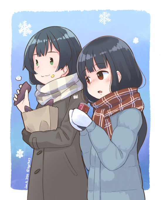 えんぺら2名 #初雪 #阿賀野