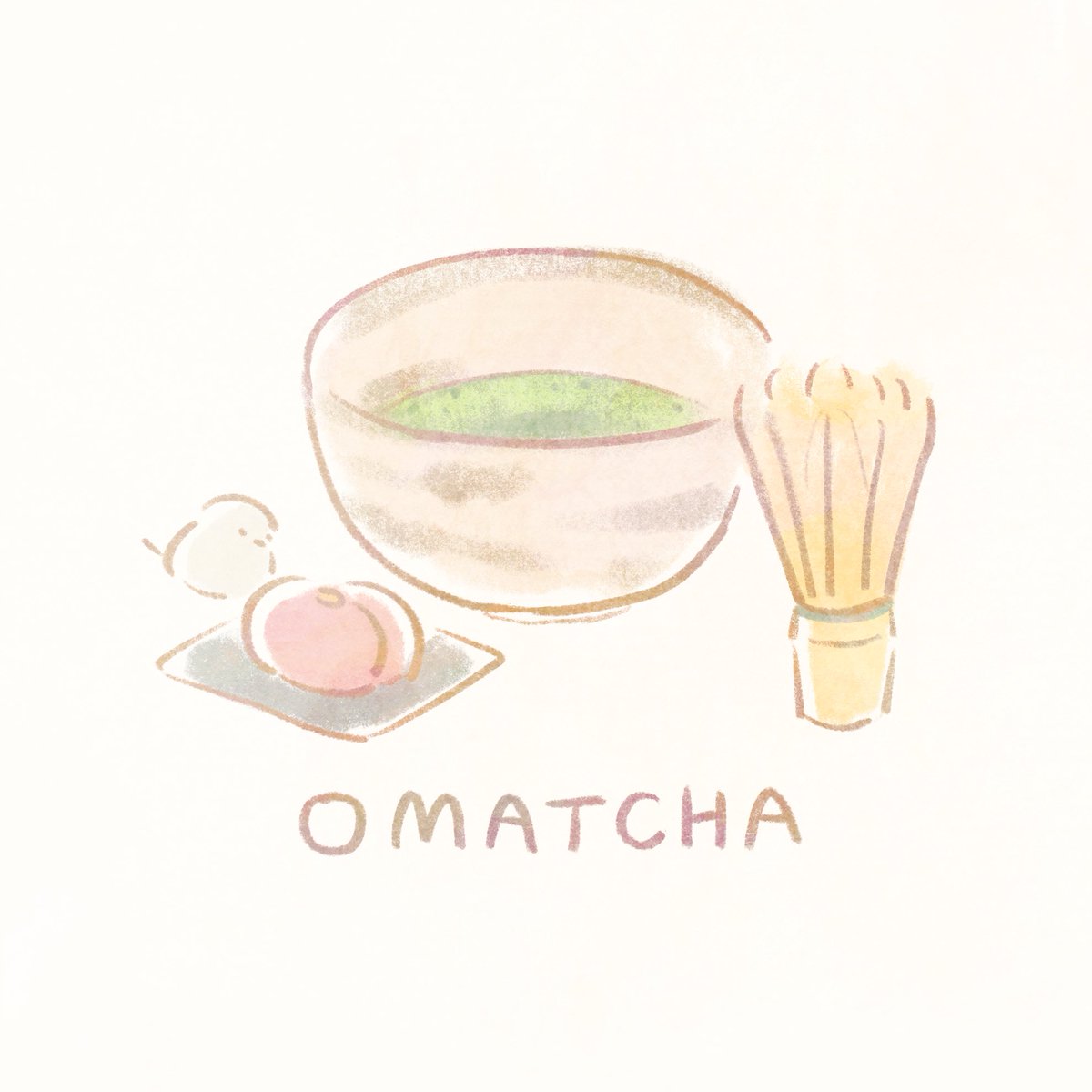 「OMATCHA#illustration  #ゆるいイラスト 」|林エリカのイラスト