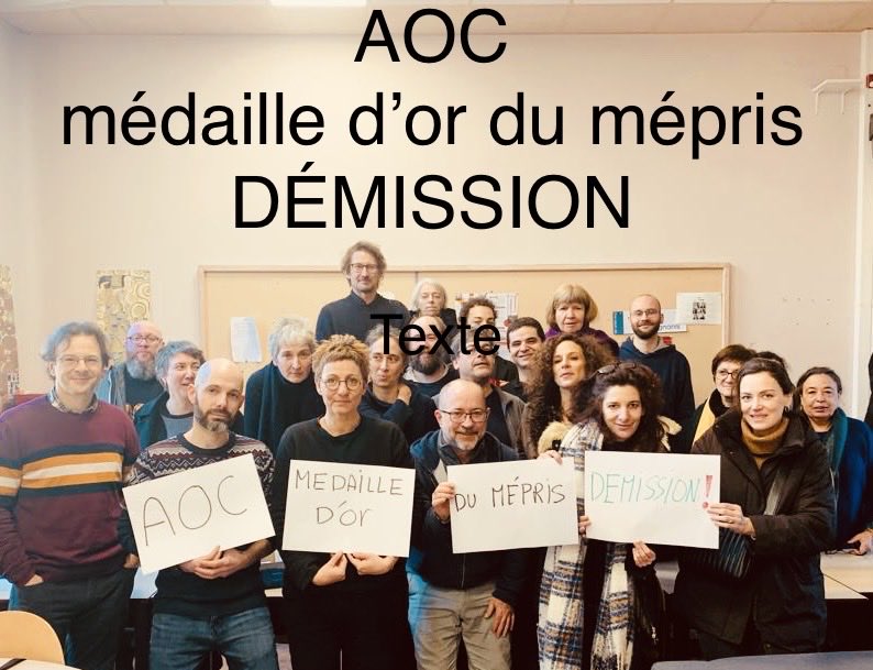 MarianneCabaret's tweet photo. 😡AG du mois AOC MÉDAILLE D OR DU MÉPRIS 😡 #LyceeVoltaire plus un sou pour le privé tout l’argent pour le public !!! #grève 1 février ⁦@sudeducparis⁩ ⁦@SNESPARIS⁩ ⁦@CGTeduc_75⁩ https://t.co/E9KUVab4Ml