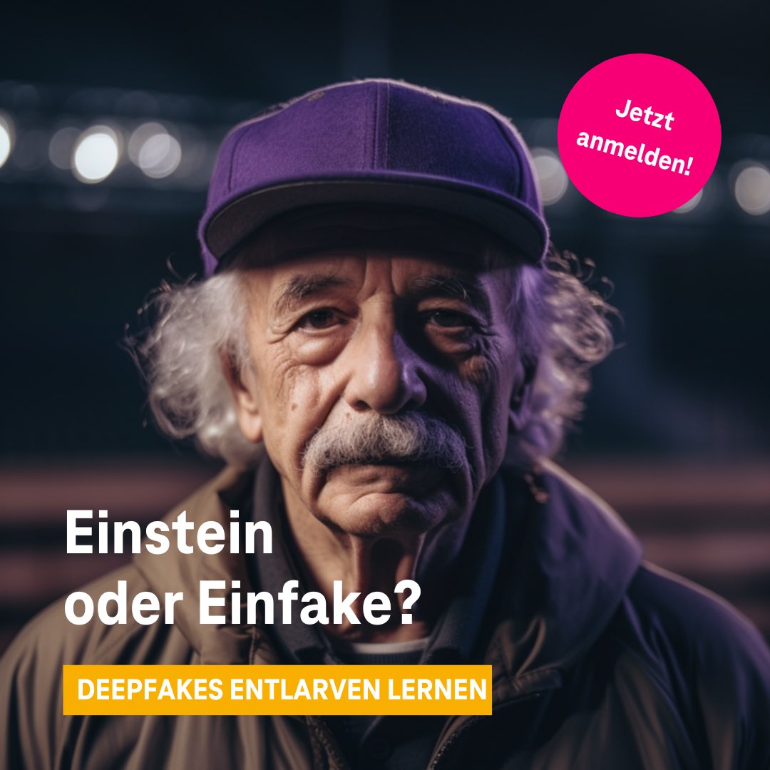 Auf der Suche nach Kursmaterialien zum Thema #Deepfakes?

In unserem Webinar stellen wir die kostenlosen Materialien zur Förderung von #Medienkompetenz bei Jugendlichen vor.

🗓️Mi, 24.01.24
⏰15:00-16:00Uhr

Hier anmelden👉 join.next.edudip.com/de/webinar/is-…
#twlz
