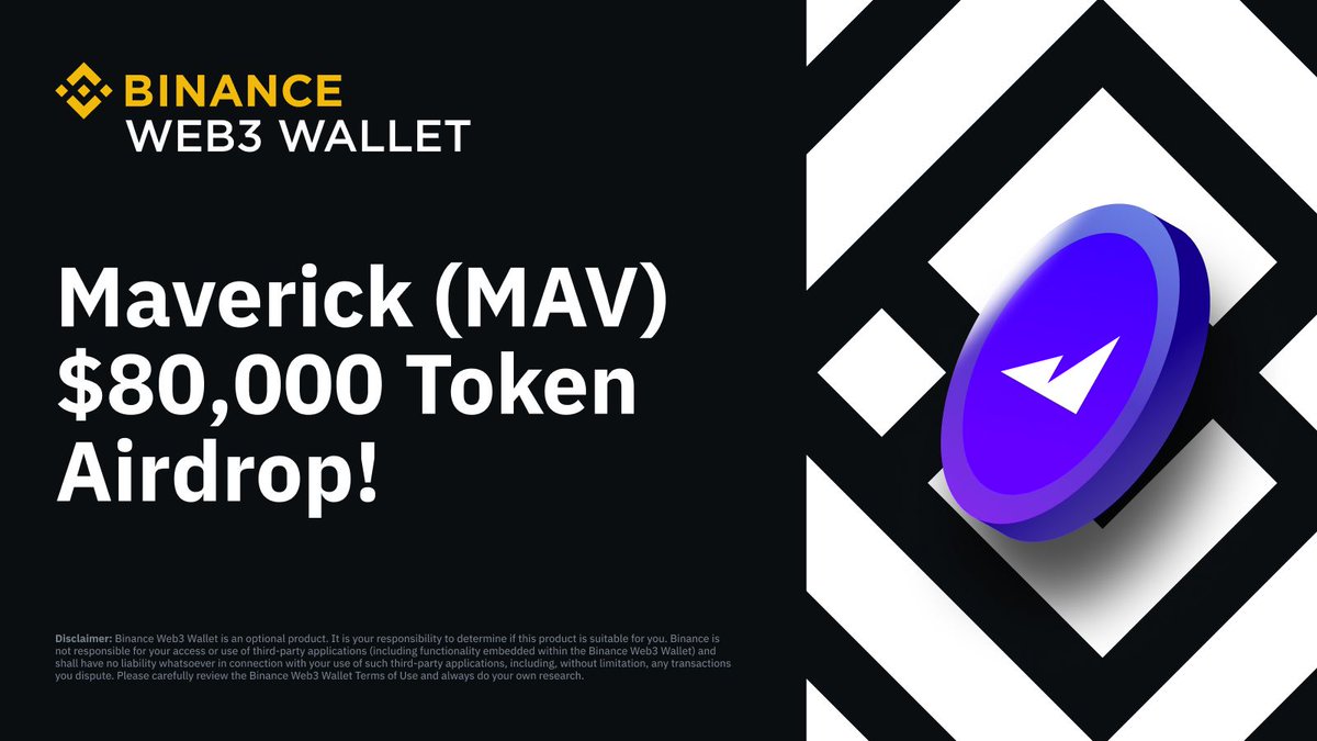 Time for our first #Binance Web3 Wallet airdrop of 2024!

Collect your share of $80,000 $MAV by completing swaps or providing liquidity through the wallet on <a href="/mavprotocol/">Maverick Protocol</a>.

Start here 👉 binance.com/en/activity/mi…