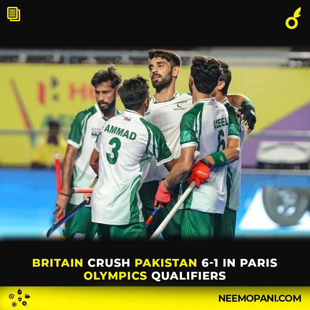 Neemopanidotcom's tweet photo. In the first quarter, Britain took the lead when Waller Jack scored through a Penalty Corner. In the second quarter, they increased their lead to 2-0 as the momentum kept going in their favor.

Read more:
https://t.co/PKbZwqkCfe

#hockey #Britain #Pakistan #Olympics #Paris https://t.co/BcrqVXio3C