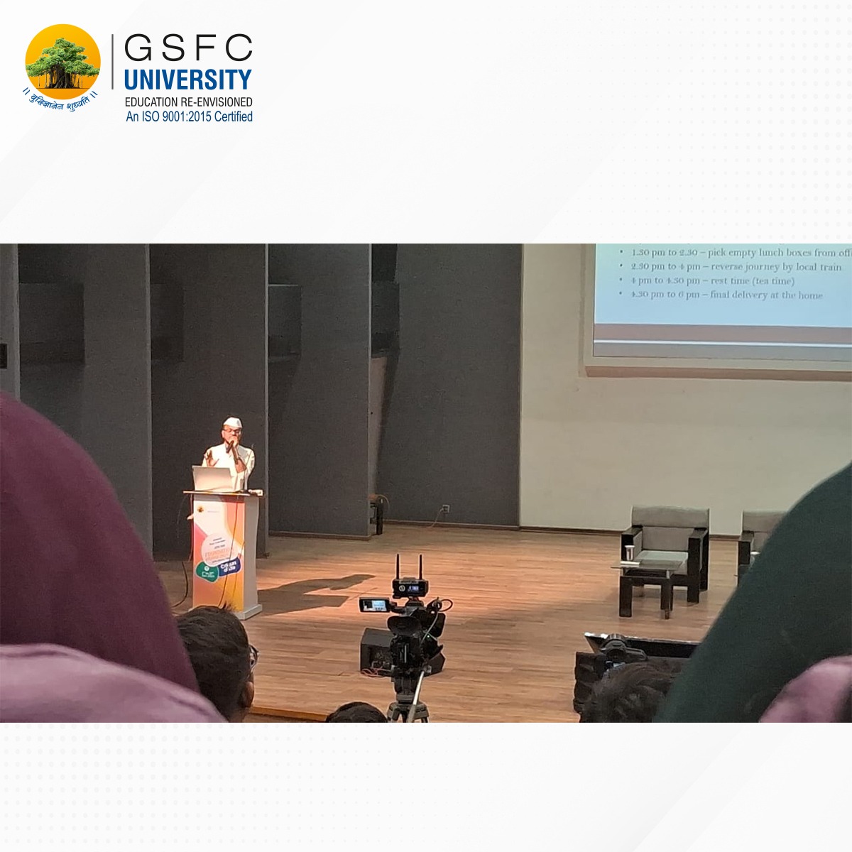 GSFCUniversity's tweet image. Gratitude to Mr. Ritesh Andre for an eye-opening session on Mumbai Dabbawala&apos;s journey!
The talk revolved around their dedication, treating customers like kings, and a tech-free approach which proved to be a testament to their remarkable success.
#FoundationCourse23-24 Broadcast
