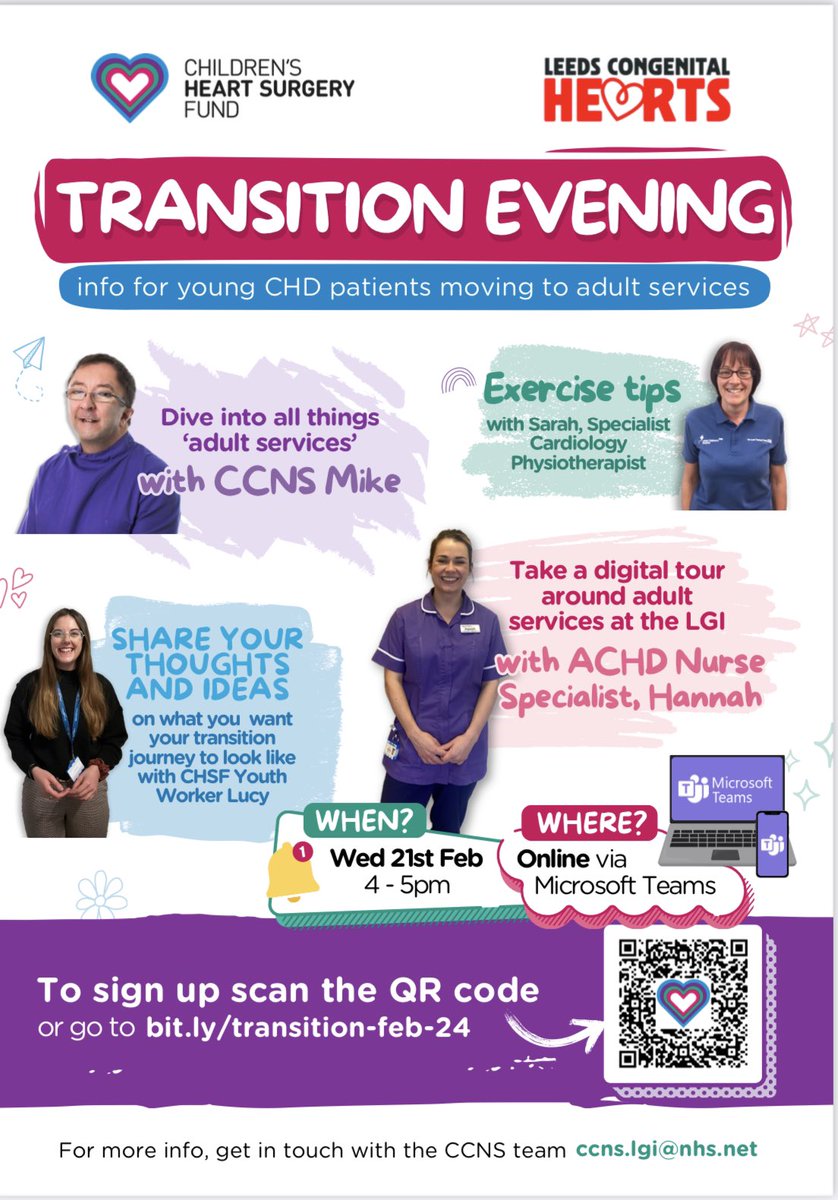 Are you a young person who is due to transition soon? Come join us online to find out more about the process! Booking details below ⬇️