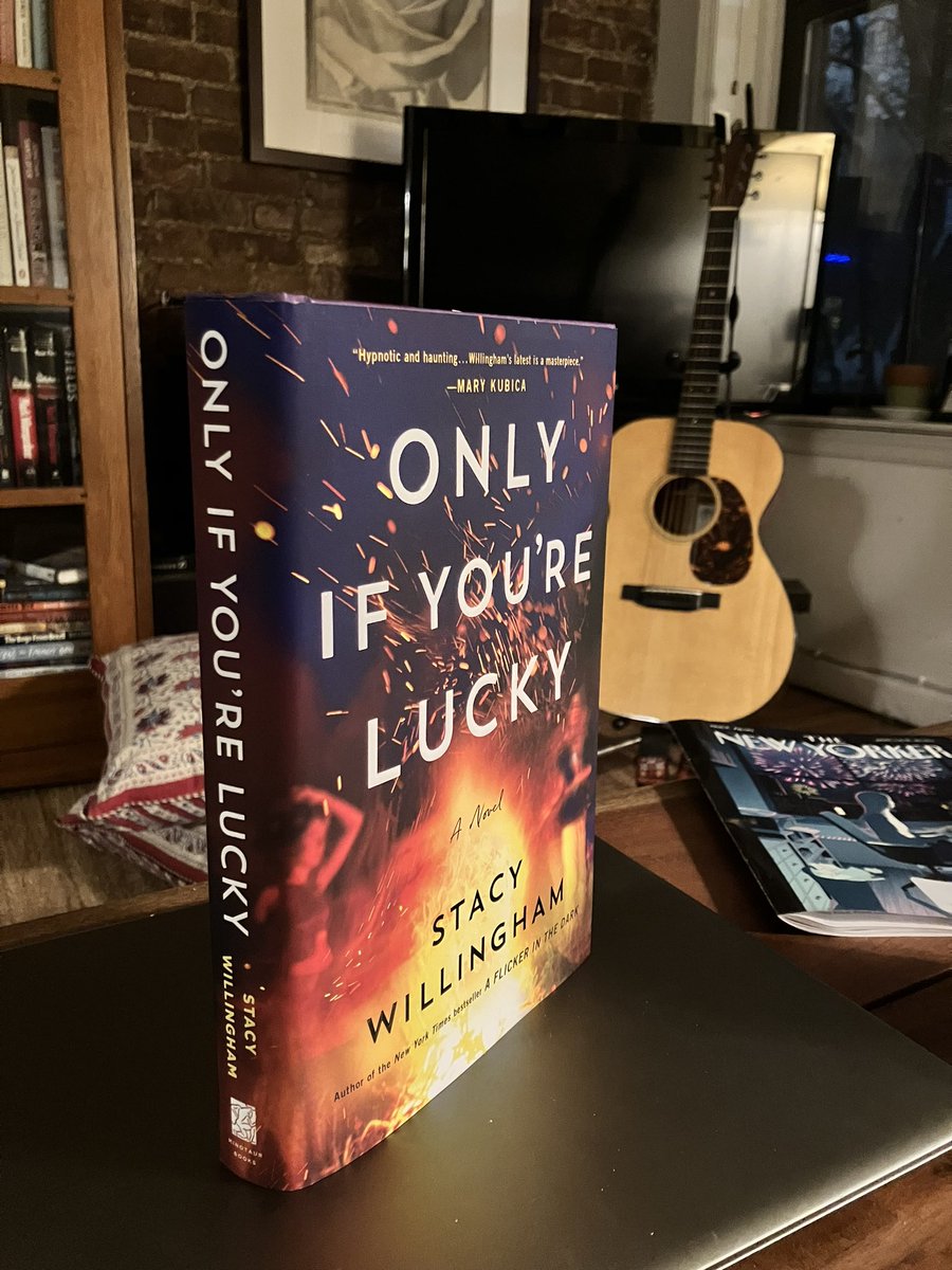 Two unrelated facts: it’s snowing in NYC and @svwillingham has an amazing new novel out in the world today, ONLY IF YOU’RE LUCKY! Congrats, Stacy and @RaglandKelley and @MinotaurBooks—and also all you soon-to-be-VERY-happy readers!