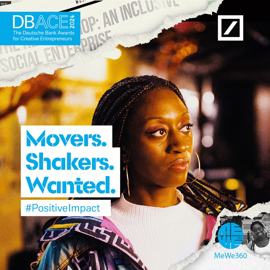 🧨Here we go again! The Deutsche Bank Awards for Creative Entrepreneurs - DBACE 2024 opens Jan 31. 🍰UK based Social Creative entrepreneurs, apply to get a slice of: 🏆£60,000 prize fund 🔥12 months tailored business support ⭐️5 winners #DBACE2024 #dbMadeforGood #PositiveImpact