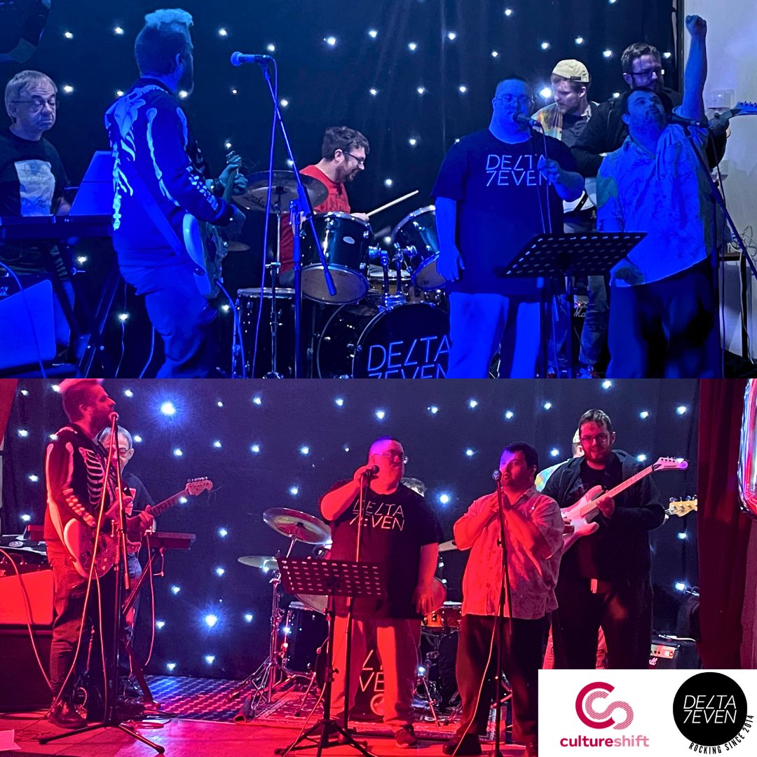 Delta 7 smashed it last Friday performing at The Cinque Ports Club's Discobility Band Night. What an amazing way to kick off their 10th anniversary with more celebrations to come. Rock on 2024!

#Uckfield #EastSussex #Music #DisabilityArts #DisabledArtists #Delta7 #CultureShift