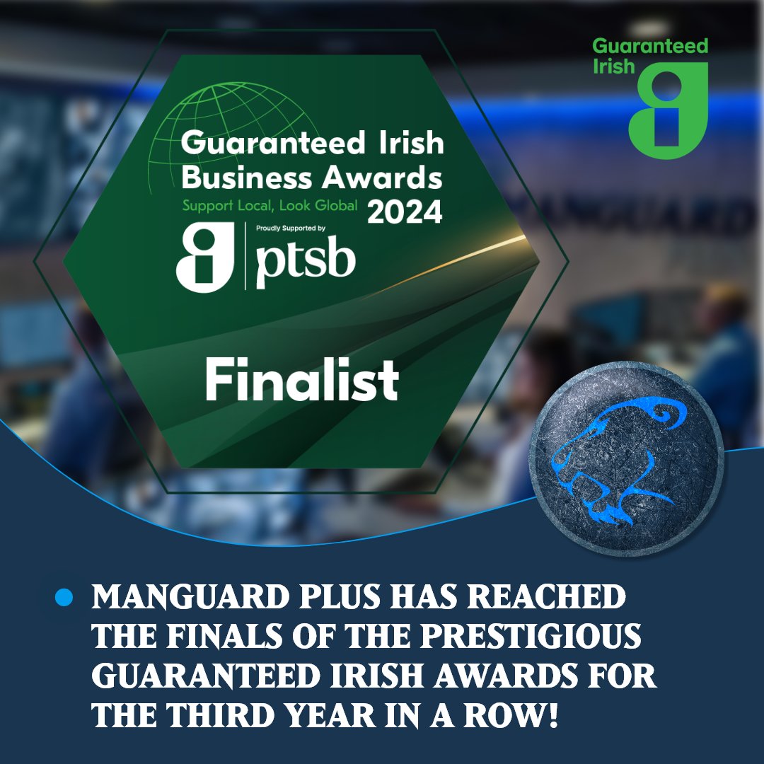 Manguard Plus has reached the finals of the prestigious @guaranteed_irl Irish Awards for the third year in a row! We’re honoured to be shortlisted in two important categories - Professional Services and Family Run Business. #GIBA2024 #ProfessionalSecurity #SecurityCompany