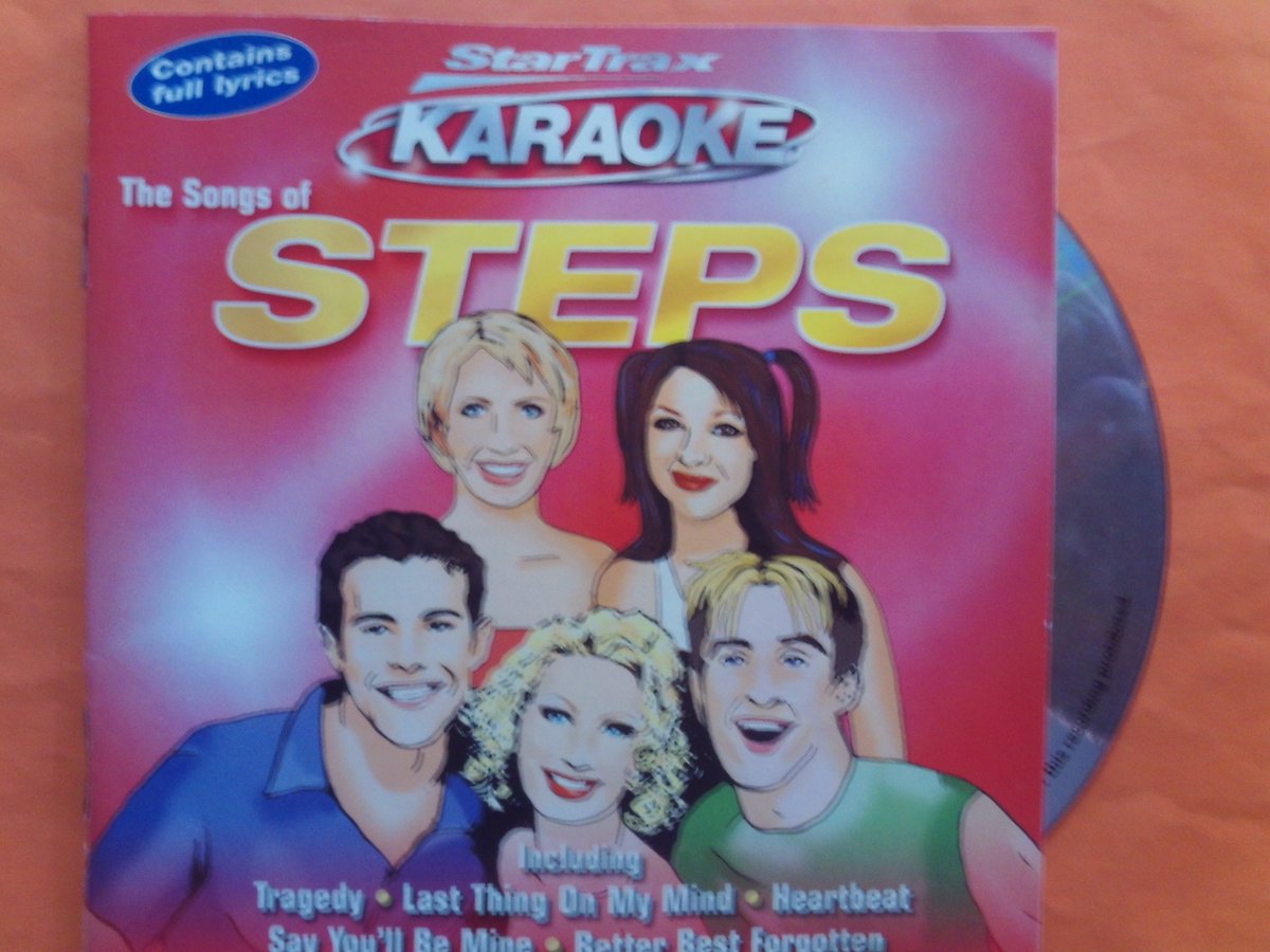 Dukenfield's tweet photo. CD Revival album of the day :
#NowNotPlaying
Star Trax Karaoke - The Songs of Steps
(UK 14 track #CD 2001)
#nineties #pop #covers #90smusic
cover art by "That'll do. Pub?" https://t.co/4T5jC3Zil3