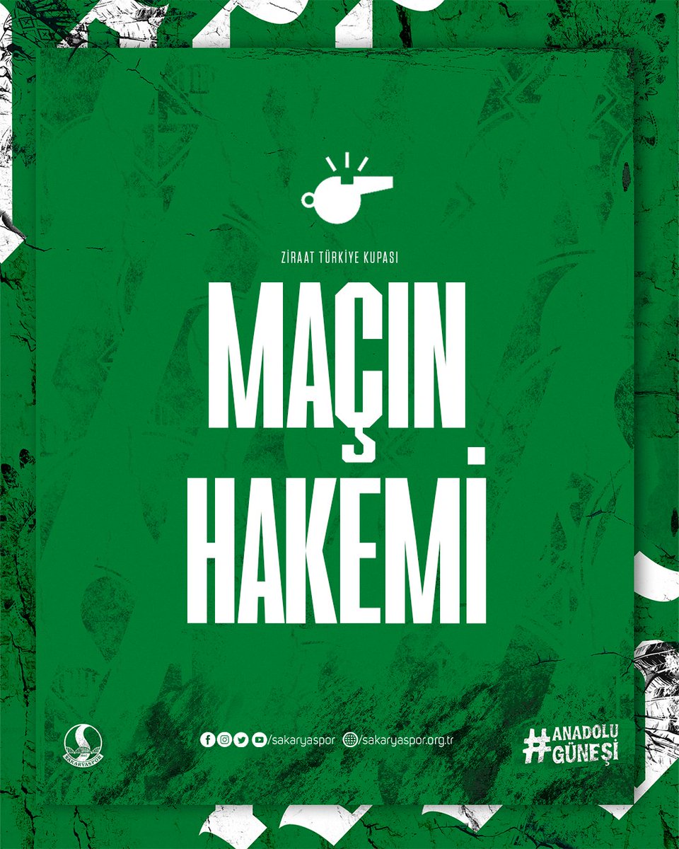 Sakaryaspor's tweet photo. 📢 Bugün Atakaş Hatayspor ile oynayacağımız müsabakayı Gaziantep Bölgesi hakemlerinden Ali Yılmaz yönetecek.
#HTYvSAK https://t.co/yZIdPc9y38