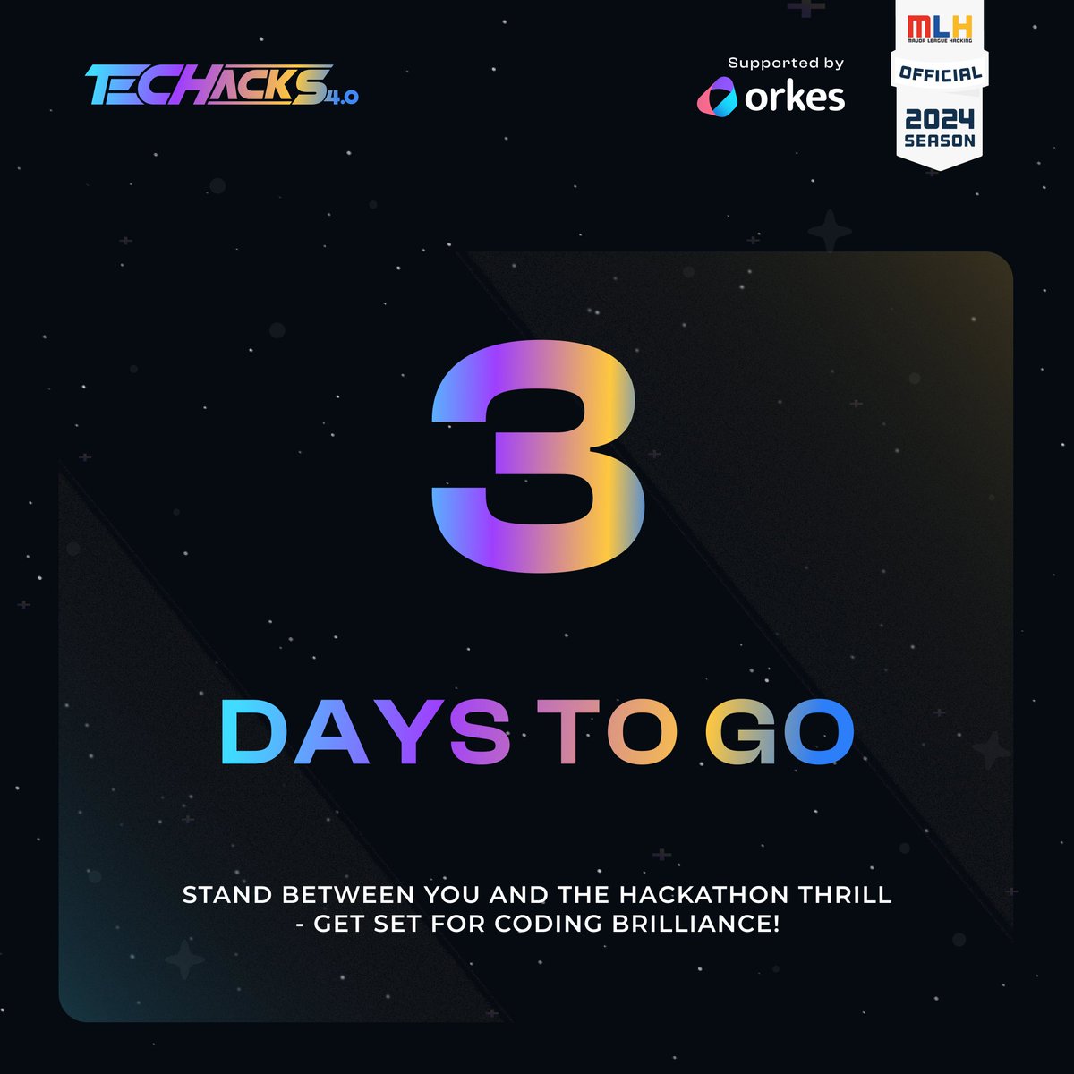 techackscu's tweet image. ⏳ Three days to go! The excitement is building, the anticipation is palpable. Get ready to unleash your coding prowess, collaborate with brilliance, and dive into the heart of innovation. The countdown is on – make every line of code count! 💻🚀
#Techacks4