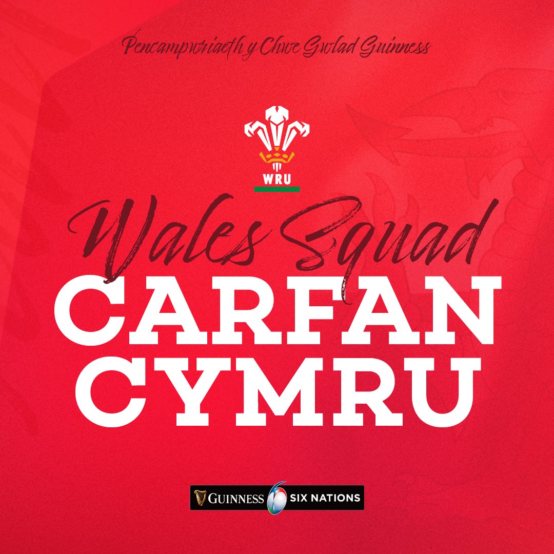 WelshRugbyUnion's tweet photo. 🏴󠁧󠁢󠁷󠁬󠁳󠁿 𝐂𝐀𝐑𝐅𝐀𝐍 𝐂𝐘𝐌𝐑𝐔 🏴󠁧󠁢󠁷󠁬󠁳󠁿
 
👊 Dyma Garfan Cymru ar gyfer y Chwe Gwlad.
 
#GuinnessM6N