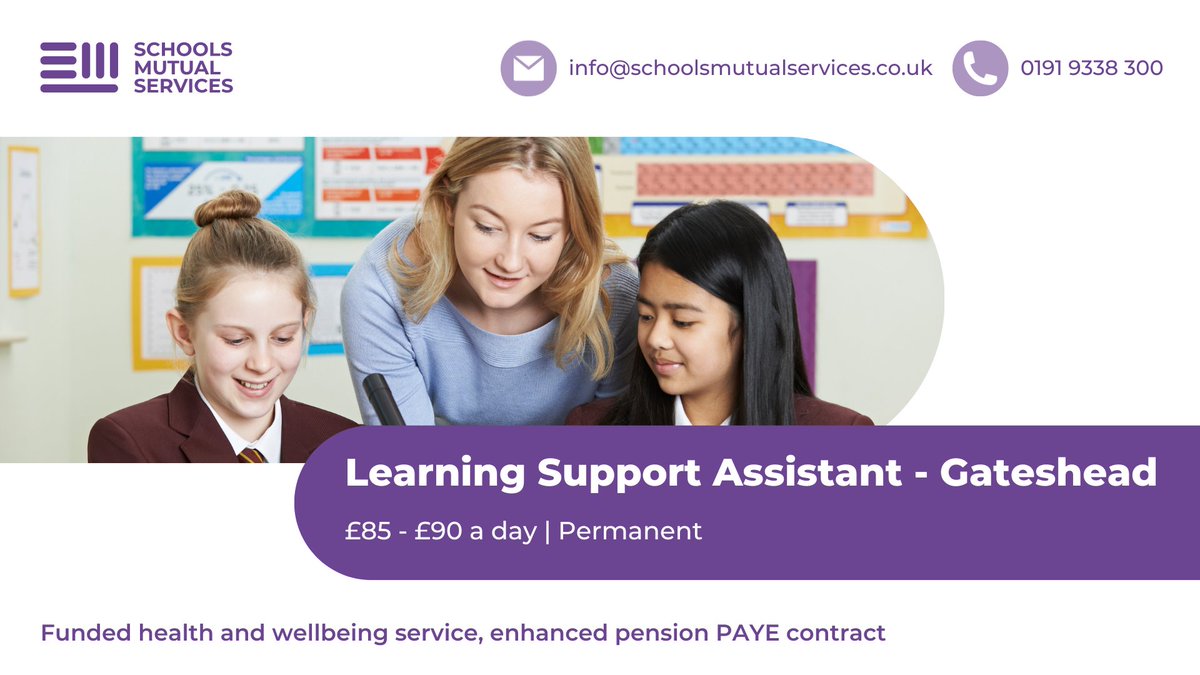 🌟 We're seeking a passionate Learning Support Assistant in Gateshead! If you're dedicated to helping students thrive, this role is for you. Join us now! 📚

loom.ly/gB_sV3Y
#Gateshead #LearningSupportAssistant #Education