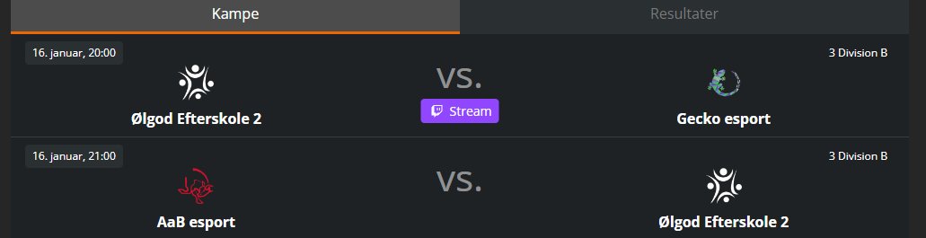 Så starter sæsonen for vores vedkommende!

lad os starte godt ud og snuppe to sejre i aften!

klokken 20 mod <a href="/GeckoEsport/">Gecko Gaming and Esport</a> 
klokken 21 mod <a href="/AaBesport/">AaB esport</a> 

Kom så gutter
@me1ztR 
<a href="/ga1_de/">GA1De</a> 
<a href="/Bqrebedre/">Marcus Bqrebedre</a> 
<a href="/SvaevCS/">svaev</a>