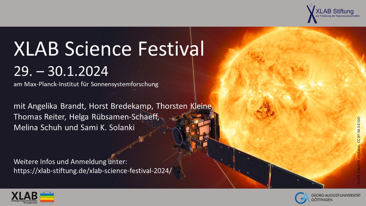 Max Planck Institute for Solar System Research (@mpsgoettingen) on Twitter photo We are honored to host this year’s #XLABScienceFestival at #MPSGoettingen on Jan 29th - 30th. Speakers include our directors Sami Solanki and Thorsten Kleine + former <a href="/ESA/">European Space Agency</a> #astronaut Thomas Reiter. Talks in German. Infos: tinyurl.com/f4xdhz2f <a href="/thegoecampus/">Göttingen Campus</a>  <a href="/esaspaceflight/">Human Spaceflight</a> We are honored to host this year’s #XLABScienceFestival at #MPSGoettingen on Jan 29th - 30th. Speakers include our directors Sami Solanki and Thorsten Kleine + former <a href="/ESA/">European Space Agency</a> #astronaut Thomas Reiter. Talks in German. Infos: tinyurl.com/f4xdhz2f <a href="/thegoecampus/">Göttingen Campus</a>  <a href="/esaspaceflight/">Human Spaceflight</a>