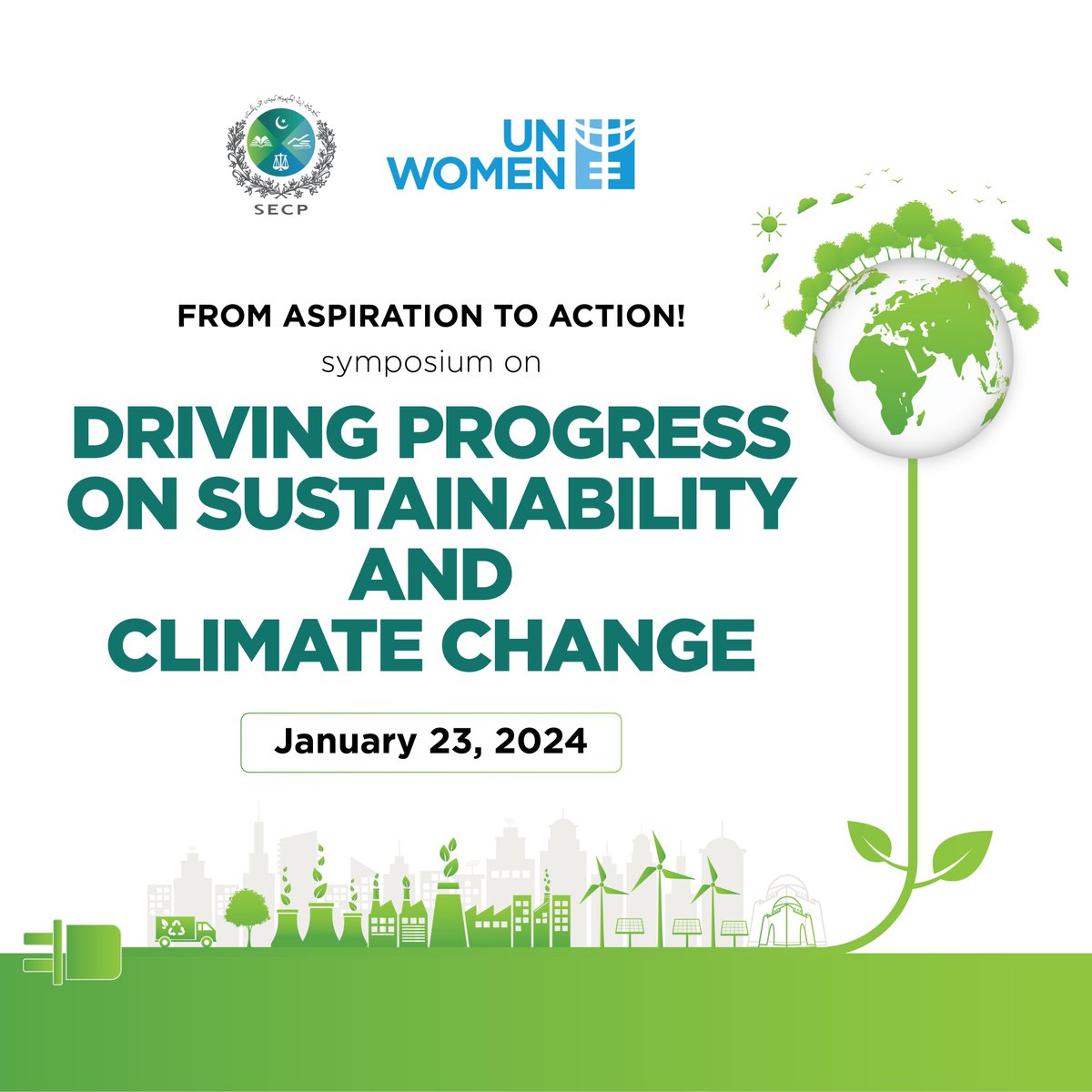 SEC Pakistan (@secpakistan) on Twitter photo SECP, in partnership with <a href="/unwomen_pak/">UN Women Pakistan</a> , is all set to host a symposium on "Driving Progress on Sustainability and Climate Change Considerations."
#ESG <a href="/Sustainbility/">Sustainability</a> #UNWomen SECP, in partnership with <a href="/unwomen_pak/">UN Women Pakistan</a> , is all set to host a symposium on "Driving Progress on Sustainability and Climate Change Considerations."
#ESG <a href="/Sustainbility/">Sustainability</a> #UNWomen