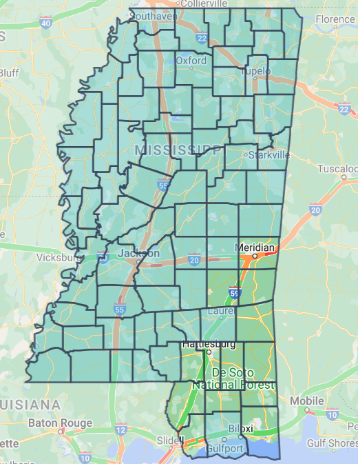 MississippiDOT's tweet photo. ❄️ It's been a long, frosty night for much of MS!

As of 6 a.m. Jan. 16, there is ice reported in a whopping 69 counties. Roads are treacherous, so please only travel if it is an emergency.

Continue to monitor the MDOT Traffic app 📲 &amp; https://t.co/YpM4Q4YH51 for updates. #mswx https://t.co/KQZjBSMPug