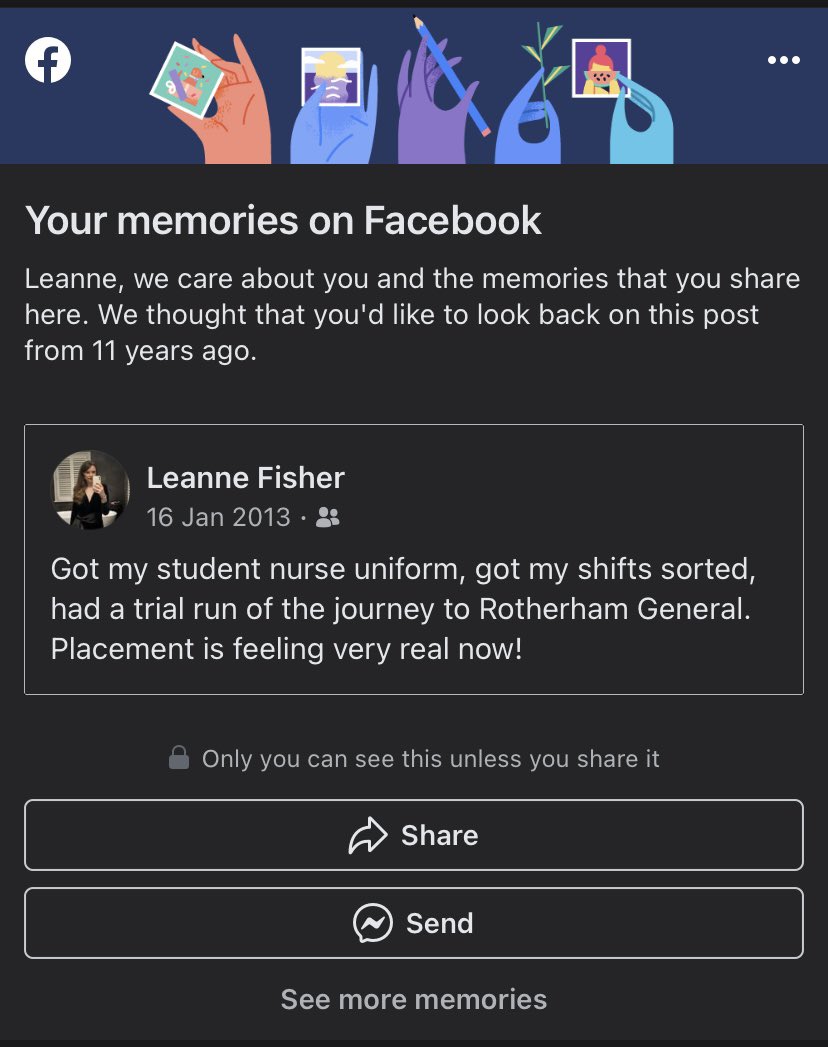 11 years ago I was excited for my first day on a real ward as a student nurse 🥹 
Wonder what baby nurse Leanne would think of how the following 11 years have gone.