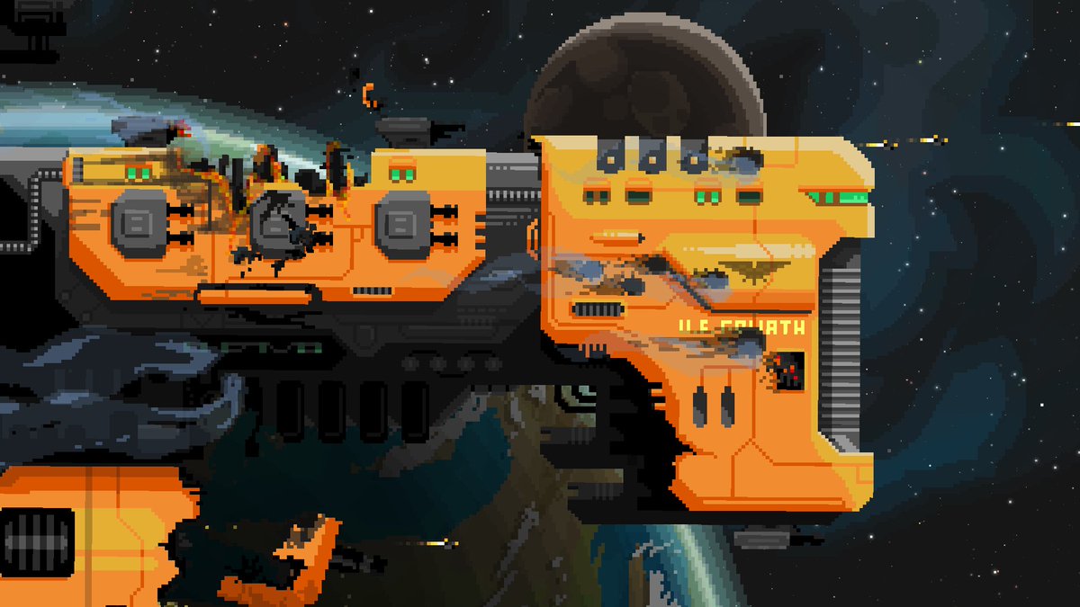AtolmDragoon's tweet photo. Cómo me enganchan estos roguelites...! 😍 adoro estos shoot'em up..! Más recomendaciones de pixel art galáctico?! #steredenn https://t.co/HRX4Ahnzqs