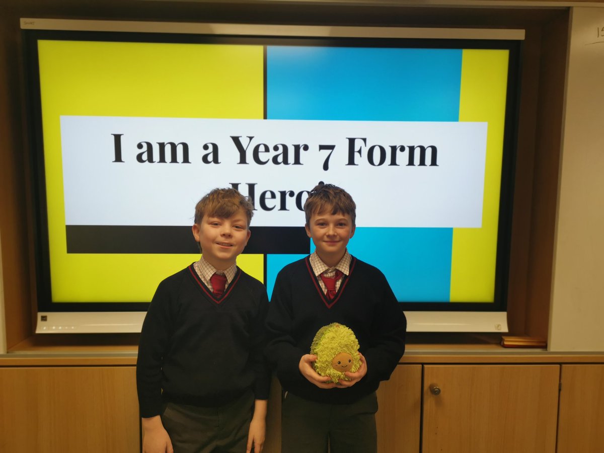 Congratulation to 2 of our Form Hero's this week! Well done Elis and Will! #notallheroeswearcapes