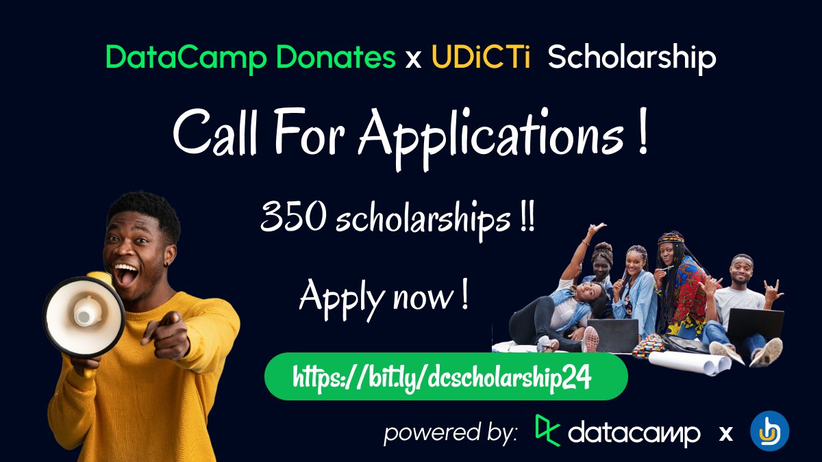 __AlexMkwizu's tweet image. This is a once-in-a-lifetime opportunity for all data enthusiasts serious about mastering data science, analysis,machine learning,&amp;amp;artificial intelligence to take their careers and aspirations to the next level.Tell a friend to tell a friend.

bit.ly/dcscholarship24

#DCDonates