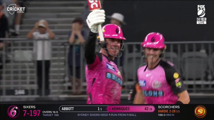 What a win for Sixers 🙌 📹 Credits: Twitter/BBL