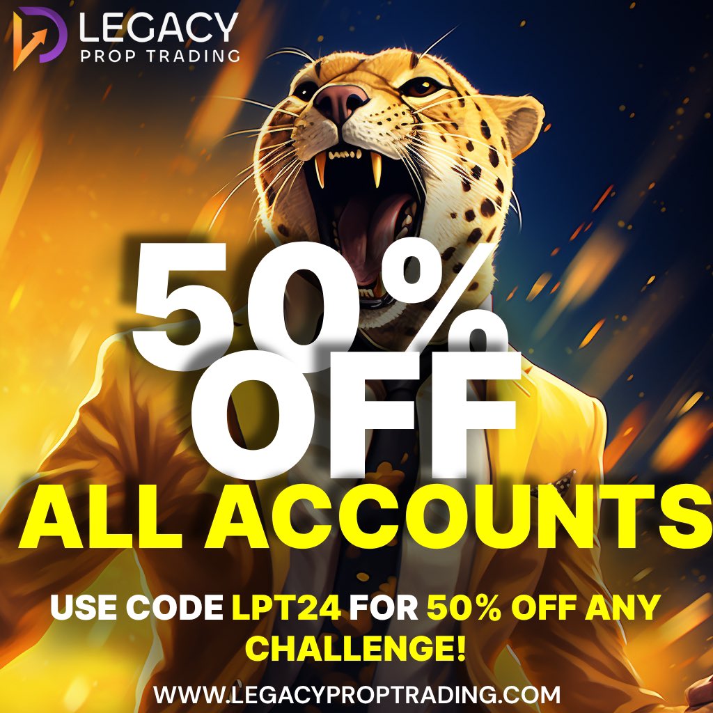 Hello traders! Happy Nee Year! We hope your resolutions are going well within the trading space and to help with that we are offering 50% off! This offer ends January the 19th!

Code: LPT24 

Use this code for 50% off! 

legacyproptrading.com