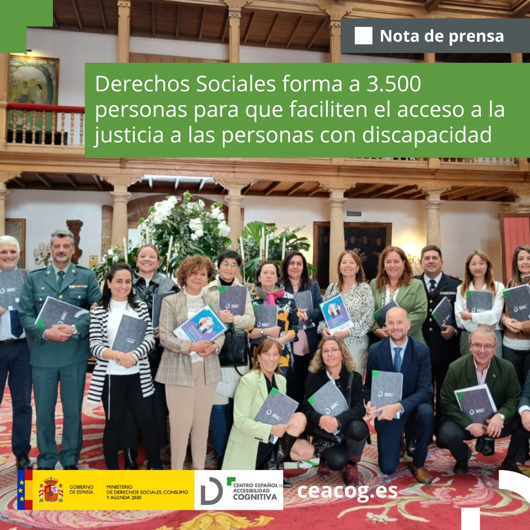 ceacog's tweet photo. NOTA DE PRENSA. Derechos Sociales forma a 3.500 personas para que faciliten el acceso a la justicia a las personas con discapacidad
⬇️ Enlace
https://t.co/NdDuuYKdaw
@RPDiscapacidad #justicia #justiciainclusiva #accesibilidadcognitiva #CEACOG https://t.co/DykKhHeC7c