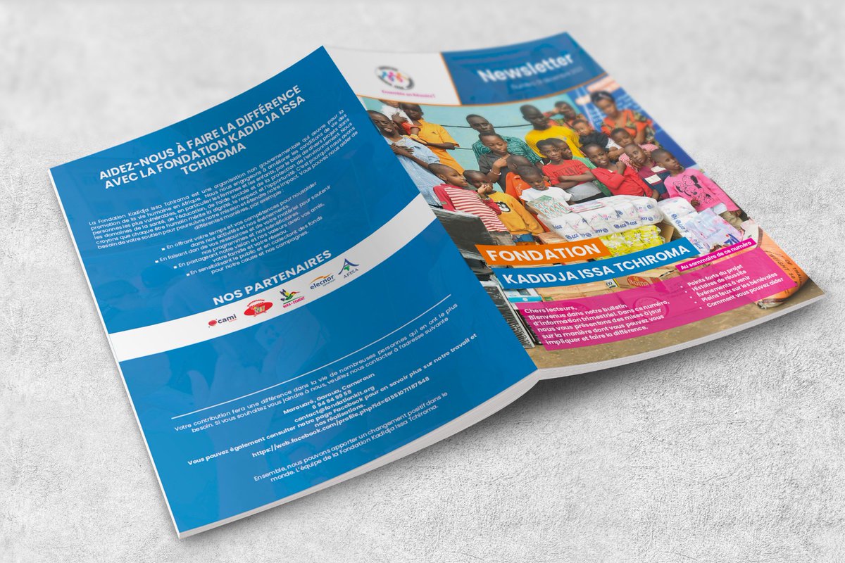 AM_Group18's tweet photo. 👉🤝𝐀𝐌 𝐆𝐑𝐎𝐔𝐏 est fière de présenter sa récente collaboration avec la Fondation Kadidja Issa Tchiroma pour la réalisation d'une newsletter physique. 

📱674 879 098

#amgroup #créationgraphique #𝗰𝗿𝗲𝗮𝘁𝗶𝘃𝗲𝗮𝗴𝗲𝗻𝗰𝘆 #𝗮𝗺𝗴𝗿𝗼𝘂𝗽 #réalisations #𝐀𝐌𝐆𝐑𝐎𝐔𝐏 https://t.co/9rtrvfvEYJ