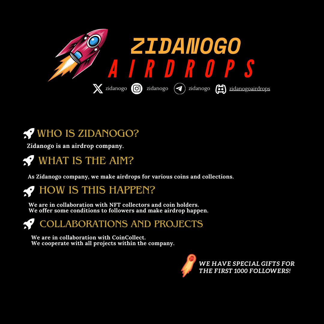 Zidanogo Airdrops tweet media