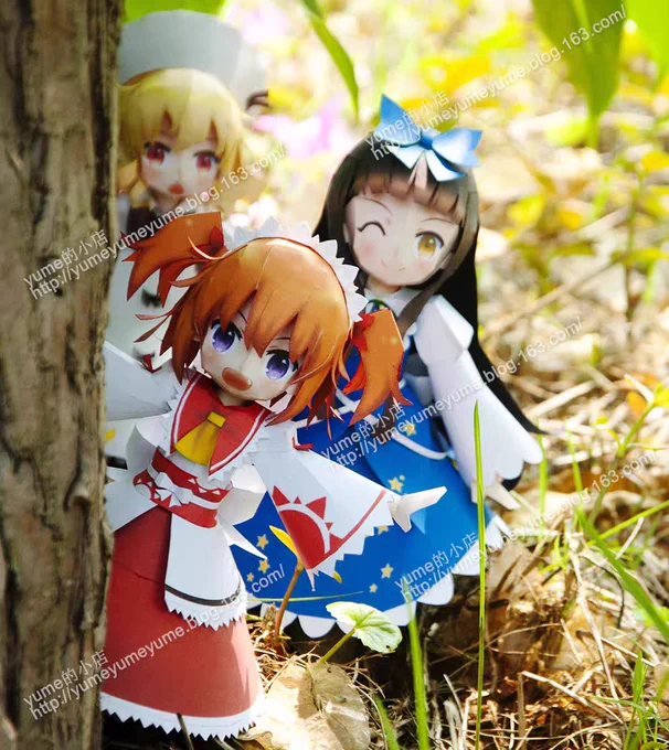 【东方Project】东方三月精 3D创意手工摆件纸模图纸动漫同人周边 