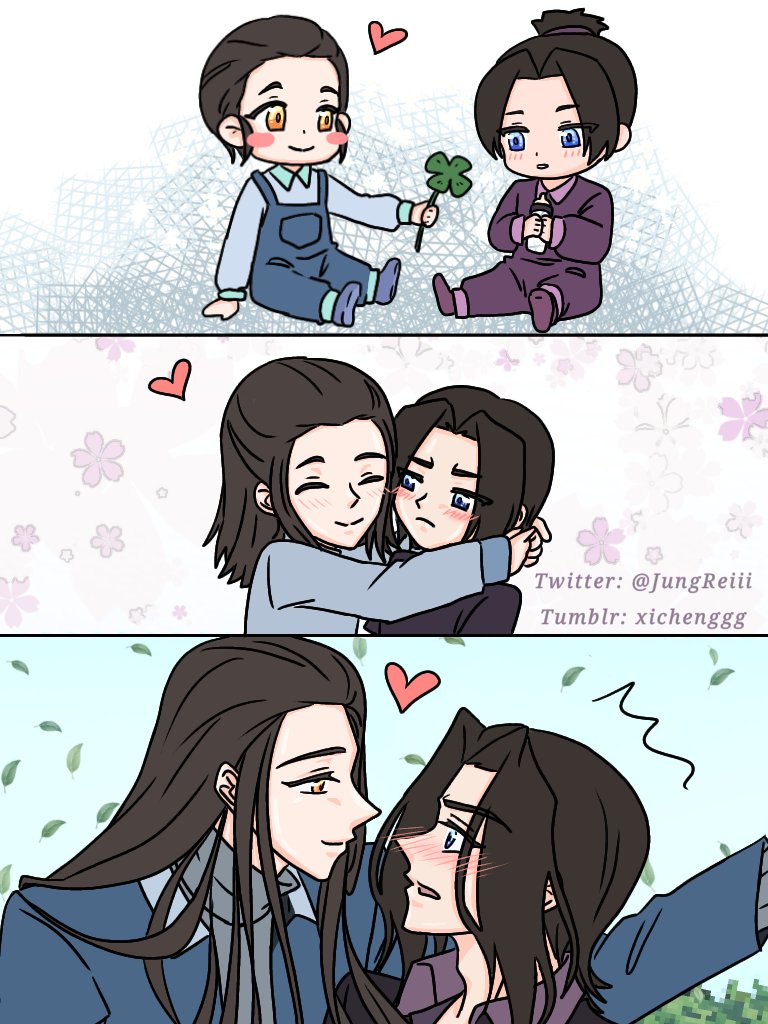 From babies to adults. One thing always stays the same. Lxc's love for JC 🥰💙💜
#xicheng #JiangCheng #lanxichen