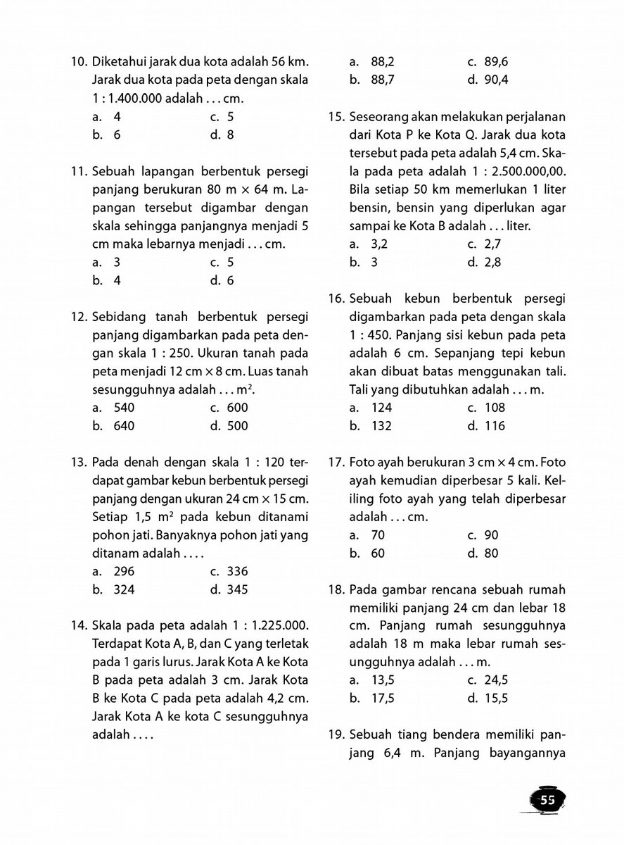 rasya_belajar's tweet image. [H - 105 SNBT 2024]

Subtes : PK/PM
Materi : 70 soal materi skala dan perbandingan

Seperti biasa kunci jawaban ada di reply ya!

Soal part 1