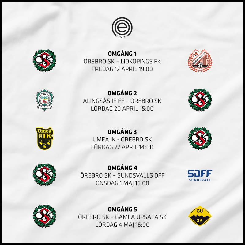 oskfotboll's tweet photo. 🗓️ Nu är spelschemat för Elitettan samt de första 15 omgångarna av Superettan presenterade!

Se alla speldagar och avsparkstider 👇