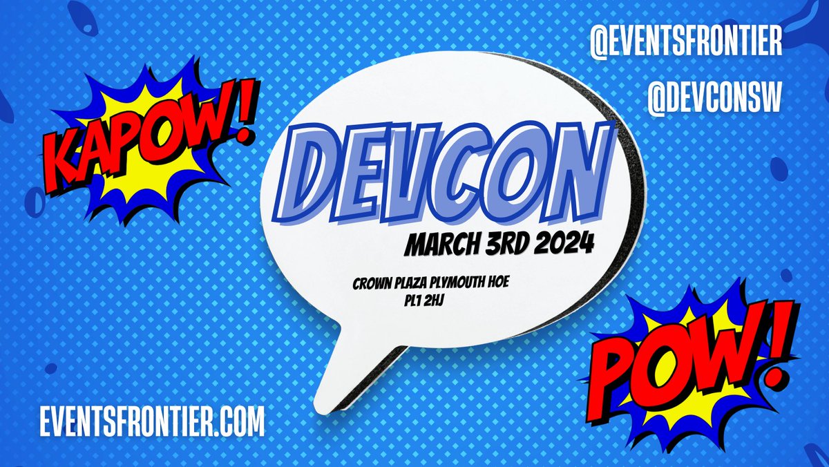 DevconSw's tweet photo. Join the geek fest at #Devcon on March 3rd!  Sci-fi, TV, comics, and anime galore at The Crown Plaza Plymouth!  Unleash your inner superhero and support Young Minds charity! Let's make March 3rd epic!  #DevconMagic #GeekOut #SmilesForYoungMinds https://t.co/nnaIc2NzyG