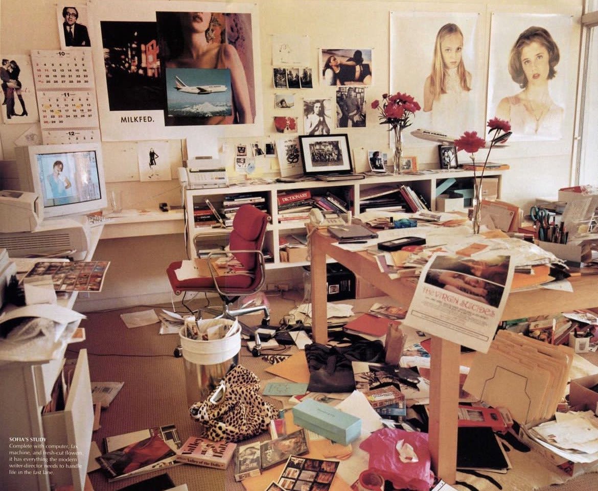 PISCESPRADA's tweet photo. sofia coppola’s office https://t.co/u5piE1GVwZ