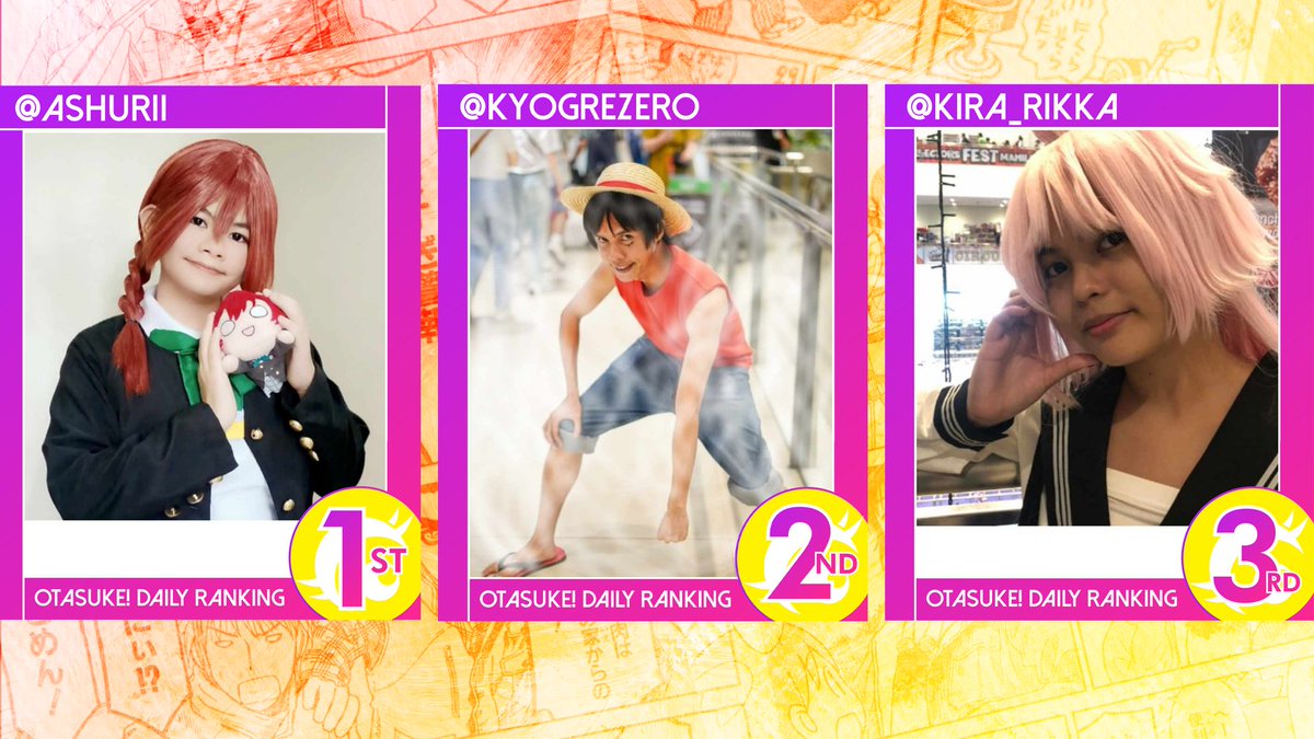 🌟OTASUKE デイリーランキング🏆

🥇<a href="/Ashurii/">Ashley</a>
#エマ・ヴェルデ/#ラブライブ
🥈<a href="/kyogrezero/">kyogrezero</a>
#モンキー・D・ルフィ/#ワンピース
🥉<a href="/kira_rikka/">Marina Smirnova</a>
#アスモデウス/#おべいみー

アプリダウンロードはこちらから
Otasuke! コスプレコミュニティアプリ
👉otasukejp.com
#cot $cot #コスプレ
