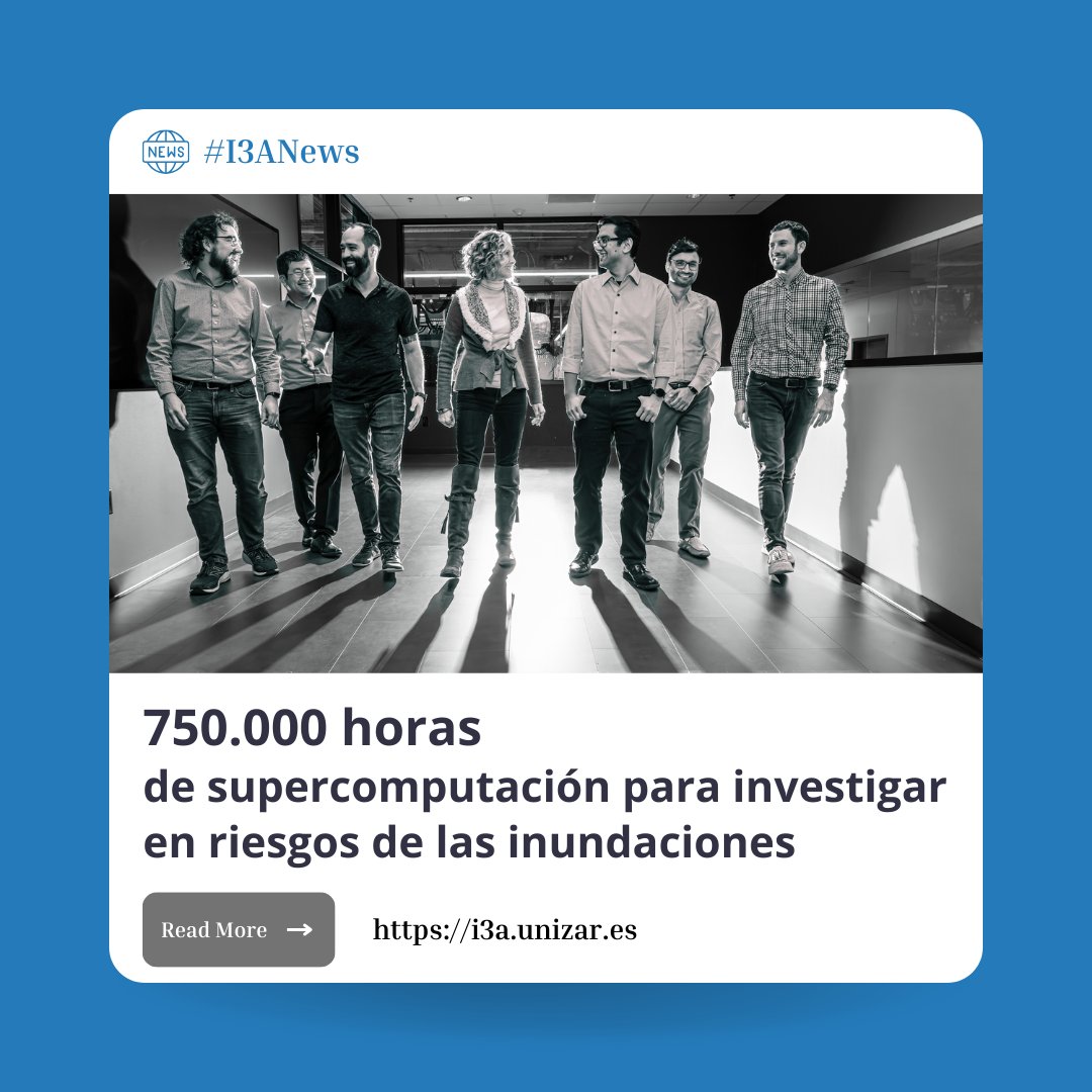 🔝 750.000 horas de cálculo para #computación en #Frontier, el ordenador más potente del mundo, permitirán avanzar en la investigación de los riesgos de las #inundaciones
🔹 El investigador del <a href="/I3Aunizar/">I3A - UNIZAR</a> Mario Morales, forma parte del proyecto
#I3Anews 📰i3a.unizar.es/es/noticias/75…