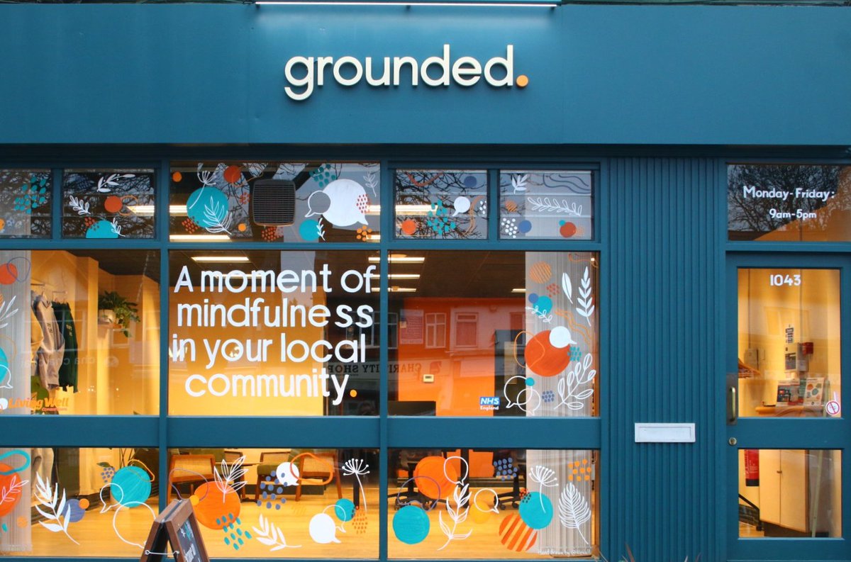 grounded. Hall Green is a community focussed wellbeing hub offering a safe, accessible and non-intimidating place to visit to discuss options for mental health support as well as attend wellbeing workshops and community events, all of which aim to improve mental wellbeing.