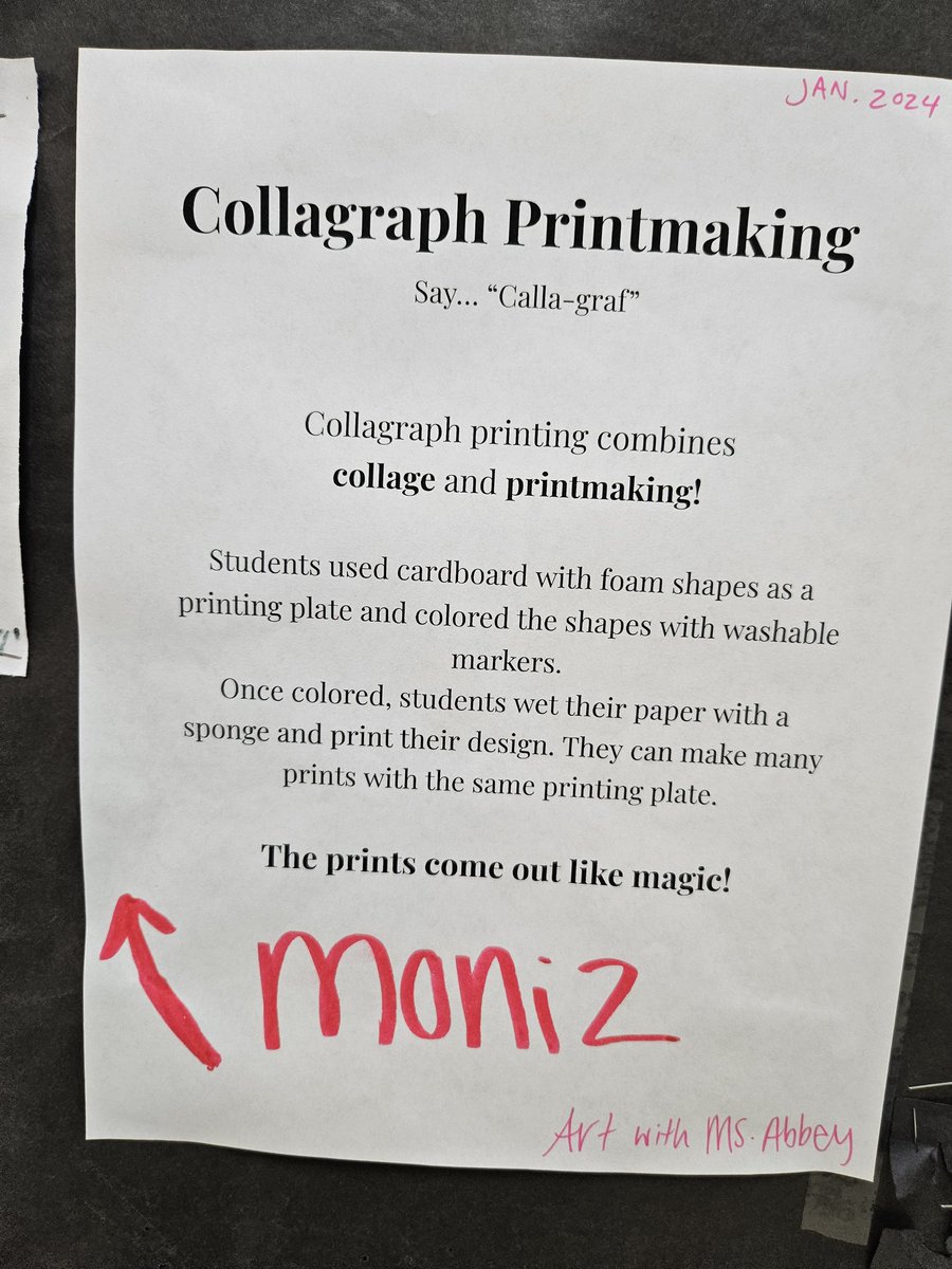 Collagraph painting in Ms. Abbey's art class! <a href="/Taunton_Schools/">Taunton Public Schools</a> <a href="/Elizabeth_Pole/">Elizabeth Pole Principal</a>