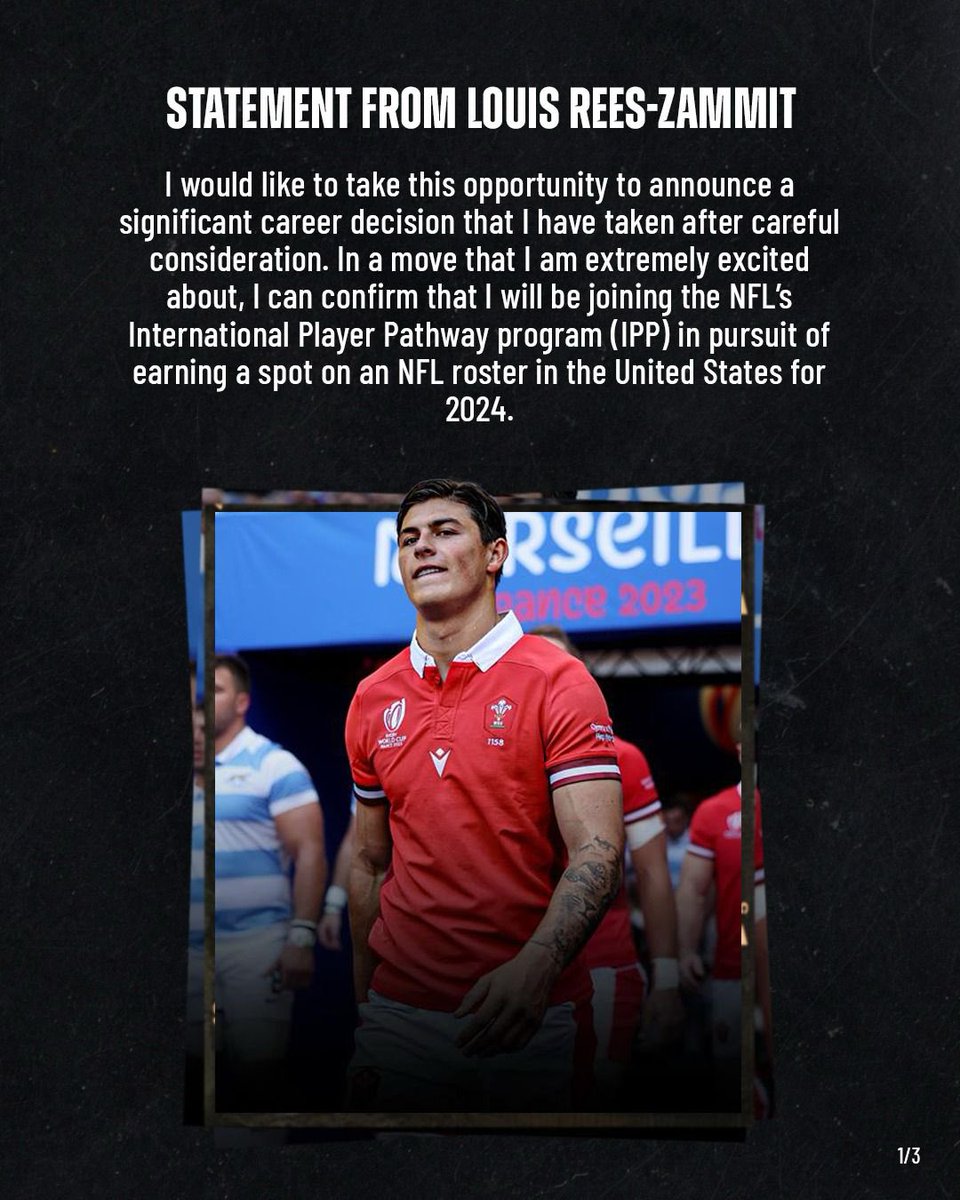 Louis Rees-Zammit ⚡️ tweet media