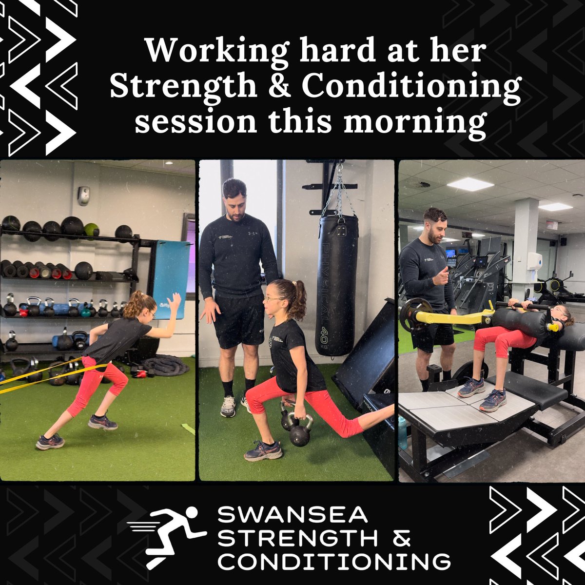 Working hard this morning with her Strength &amp; Conditioning Coach <a href="/Swansea_SandC/">Swansea Strength & Conditioning Ltd</a> 
Those Bulgarian Split Squats were 🔥