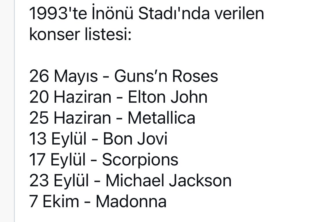 1993 yılında bu konserler yapılmış ülkemizde. Gerçekten şaka gibi😳