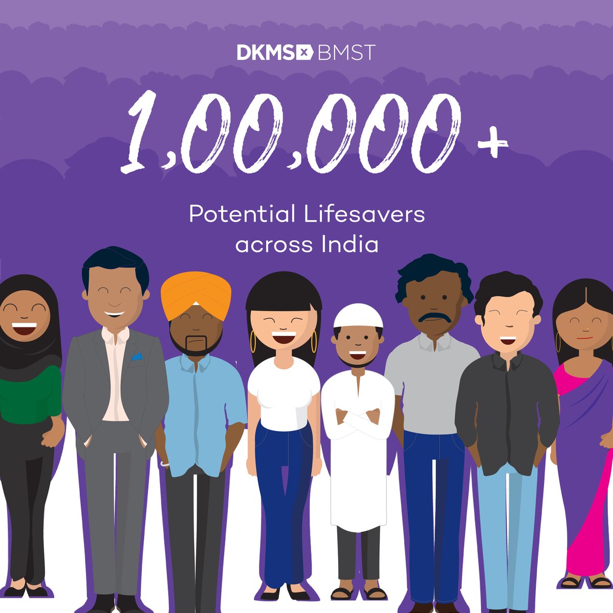 Exciting update! 🌟 Over 100,000 potential lifesavers have joined our cause – a big thank you! 🙏  

Let's amplify our impact, register more, and give every blood cancer patient a second chance! 💪

#DKMS #DKMSBMST #ItsYourTurnNow