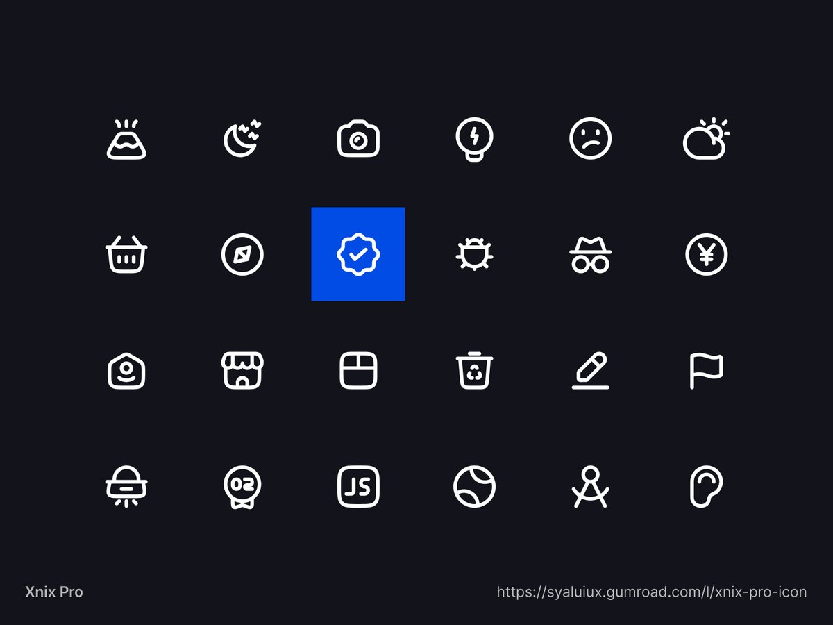 SyalAkshay's tweet photo. Hey Designer!  

Take a sneak peek at some of the stunning icons that are included in the amazing Xnix Pro Pack.

#xnix #xnixicon #icons #figmaicon #figma #freebie #gumroad #iconpack #designcommunity #designers 

Download Now
https://t.co/l8Dq0c88tX https://t.co/yVKGiY2uCG