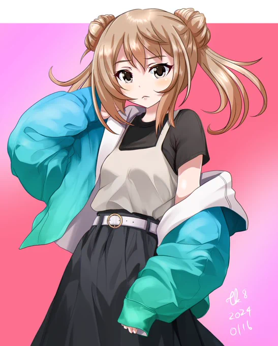街中で見かける満潮 (早めに投稿)#艦これ #艦これ版深夜の真剣お絵描き60分一本勝負 #艦これ版真剣お絵描き60分一本勝負_20240116 