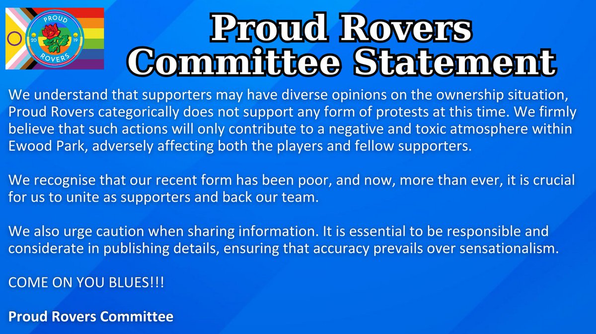 Proud Rovers 🏳️🌈🏳️⚧️🌹💙 🤍 tweet media